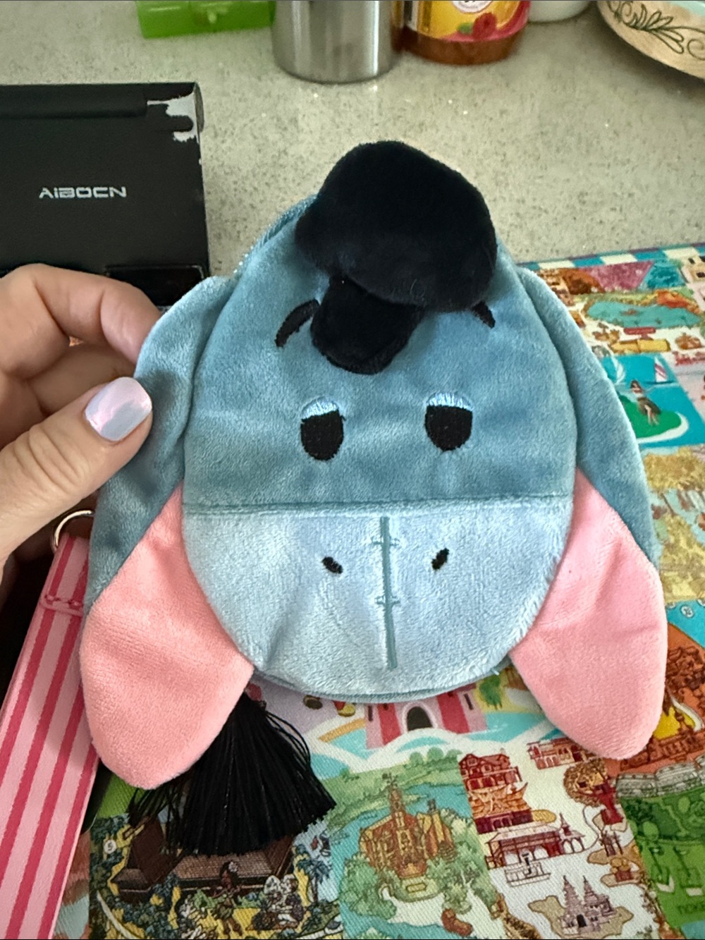 Plush Eeyore Coin Purse with Strap